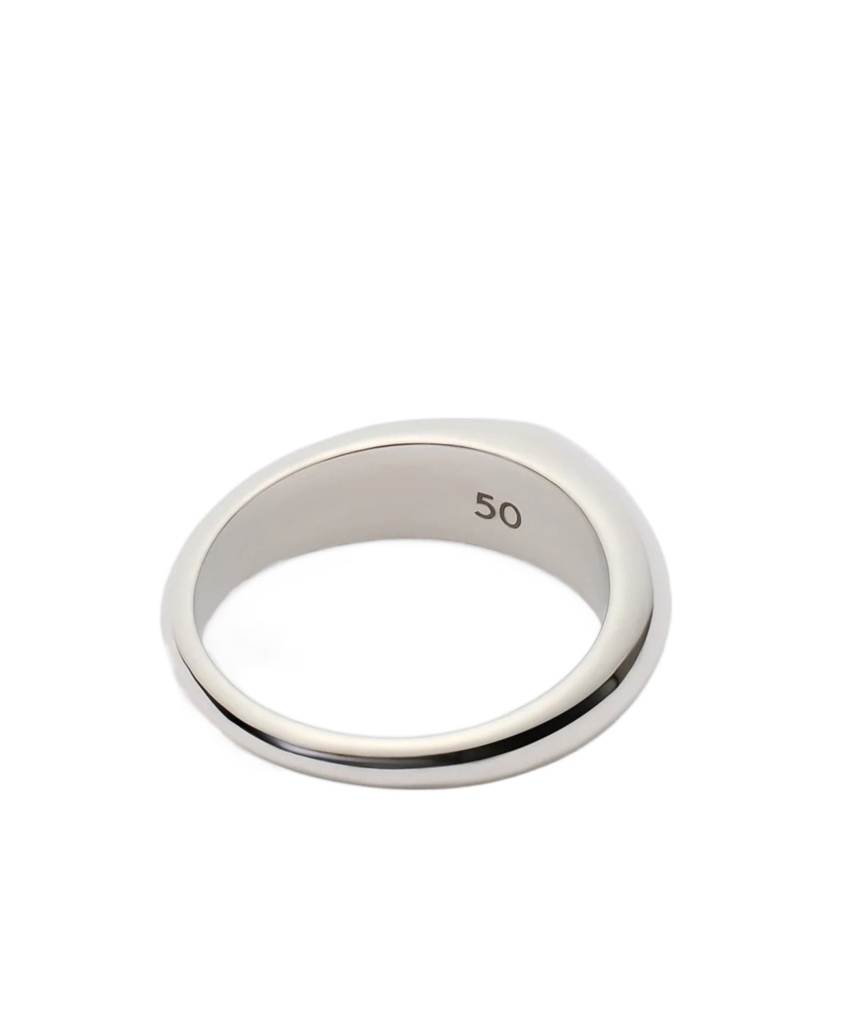 Lemaire Chunky Drop Brass Ring In Silver