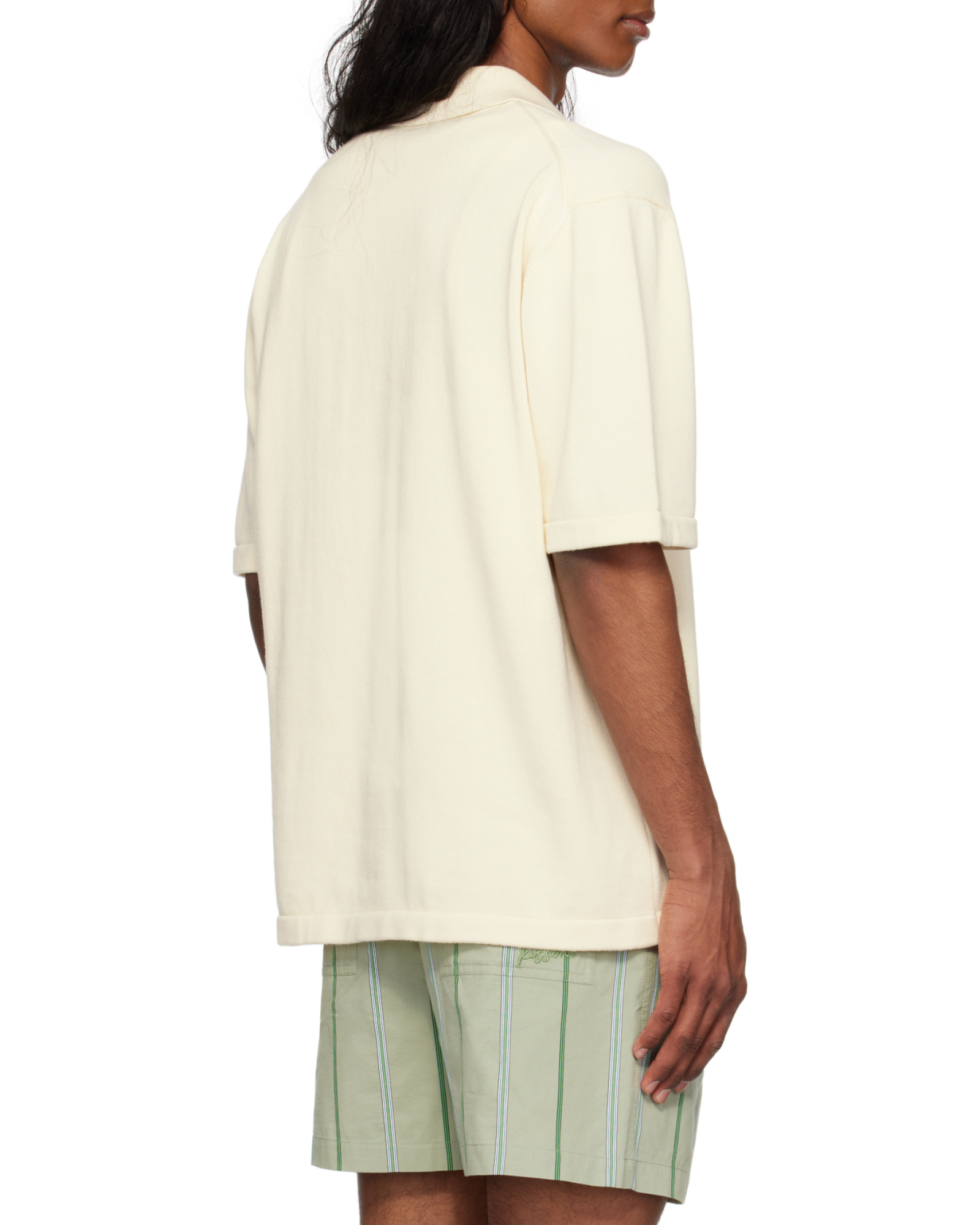Maison Kitsuné Bold Fox Head Embroidered Knitted Polo