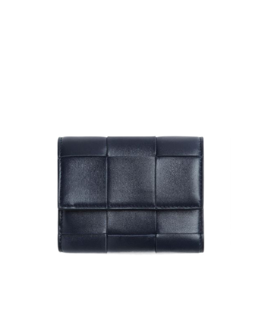 Bottega Veneta Trifold Zip Wallet In Black