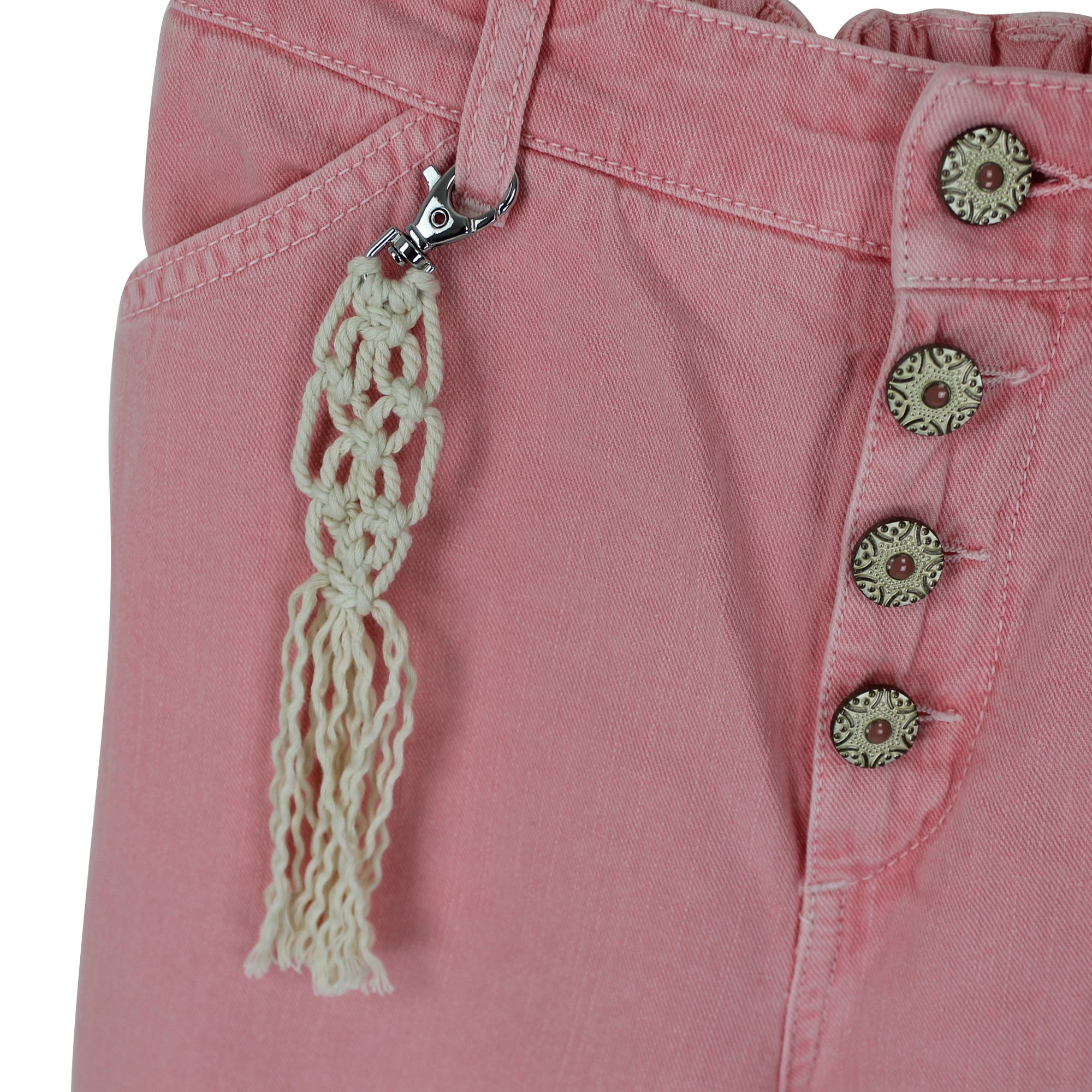 Dondup Bambina Pantalone Bull Rosa In Misto Cotone In Pink