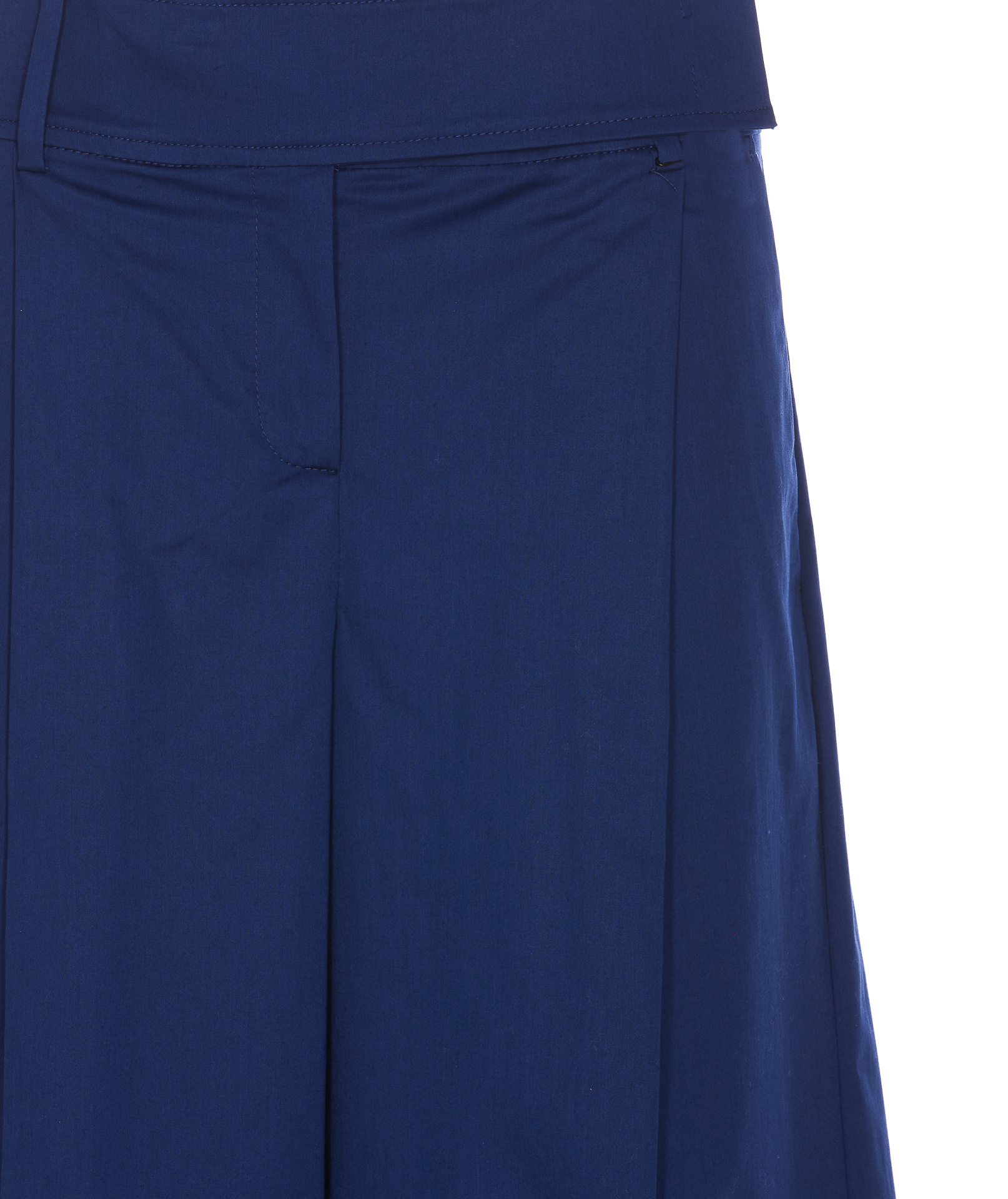 Pinko Single Pleated Palazzo Pants With Hidden Closure In Blue