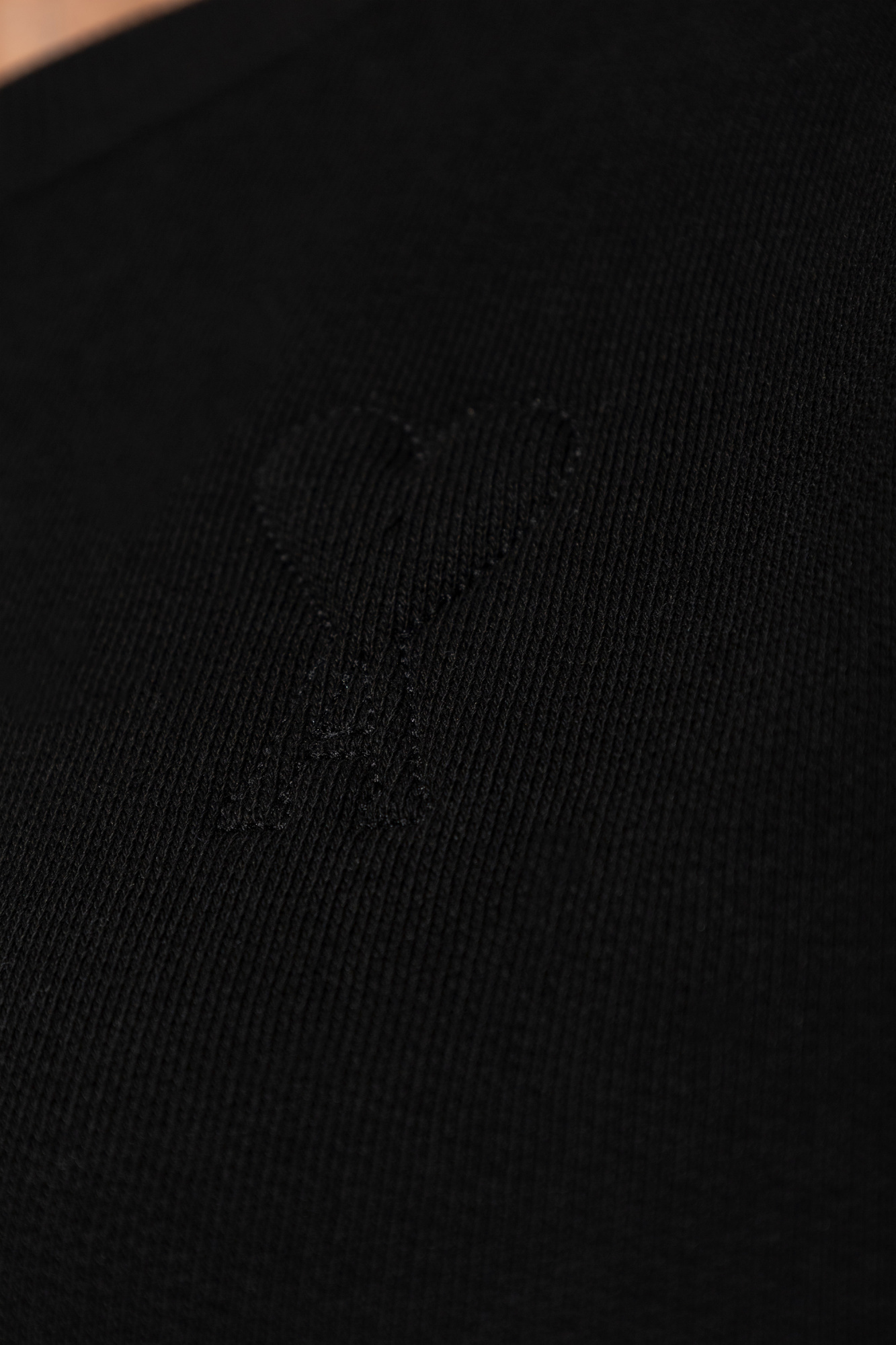 Ami Alexandre Mattiussi Black Ami De Coeur Crewneck Sweatshirt In Black
