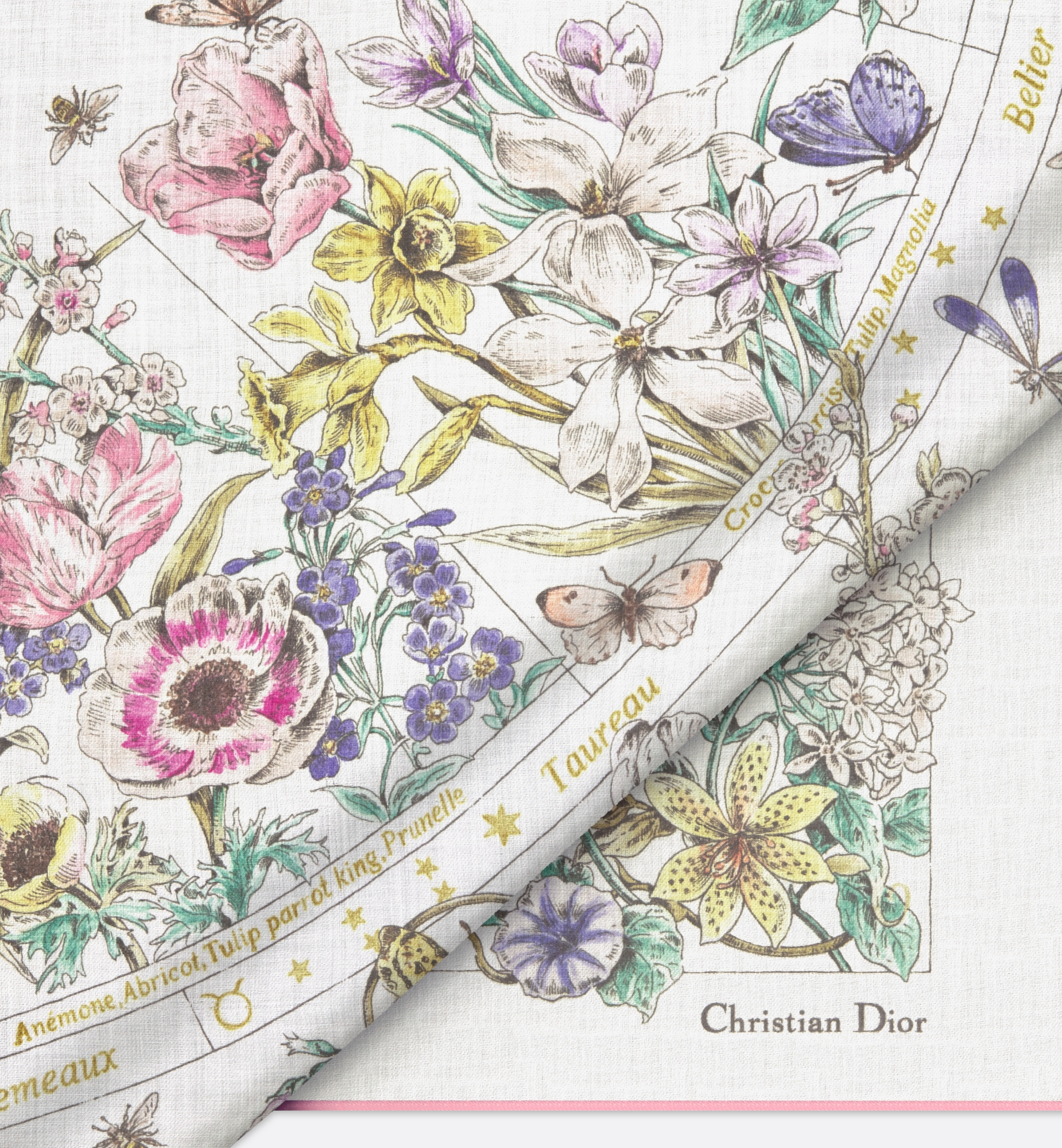 Dior Astral Flowers Shawl In White