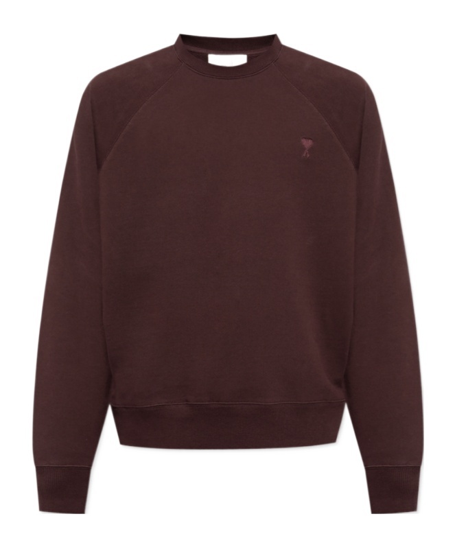 Ami Alexandre Mattiussi Long-sleeved Sweater In Red