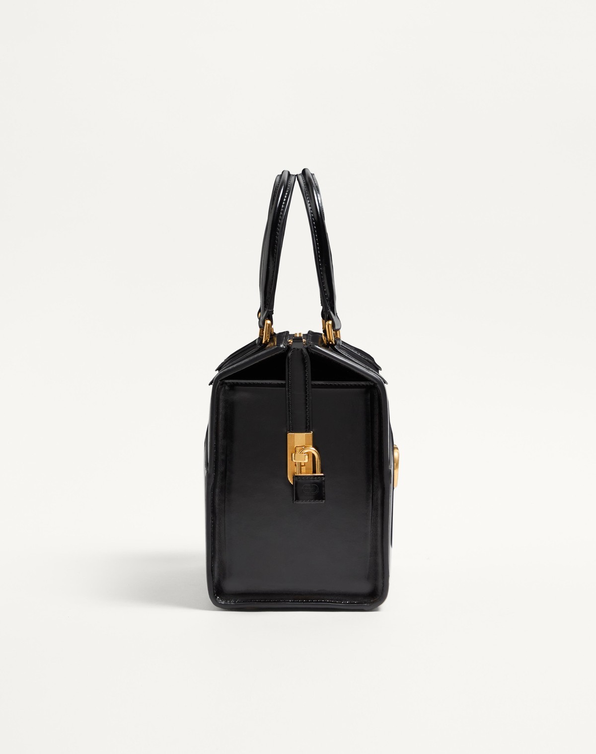 Valentino Garavani  Garavani Vain-case Bowling Bag In Shiny Calfskin Woman Black Uni In Black