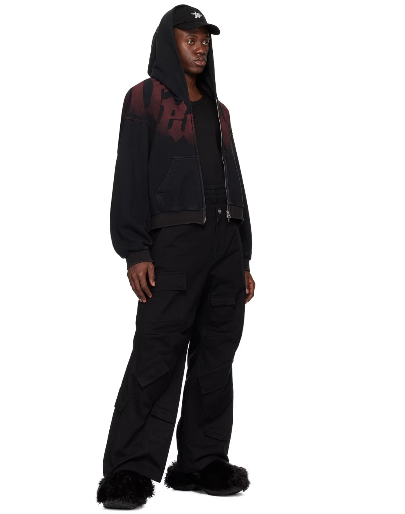 We11 Done Logo Overwork Casual Pants In Black