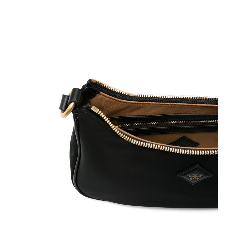 Mcm Aren Small Visetos Crossbody Bag In Black