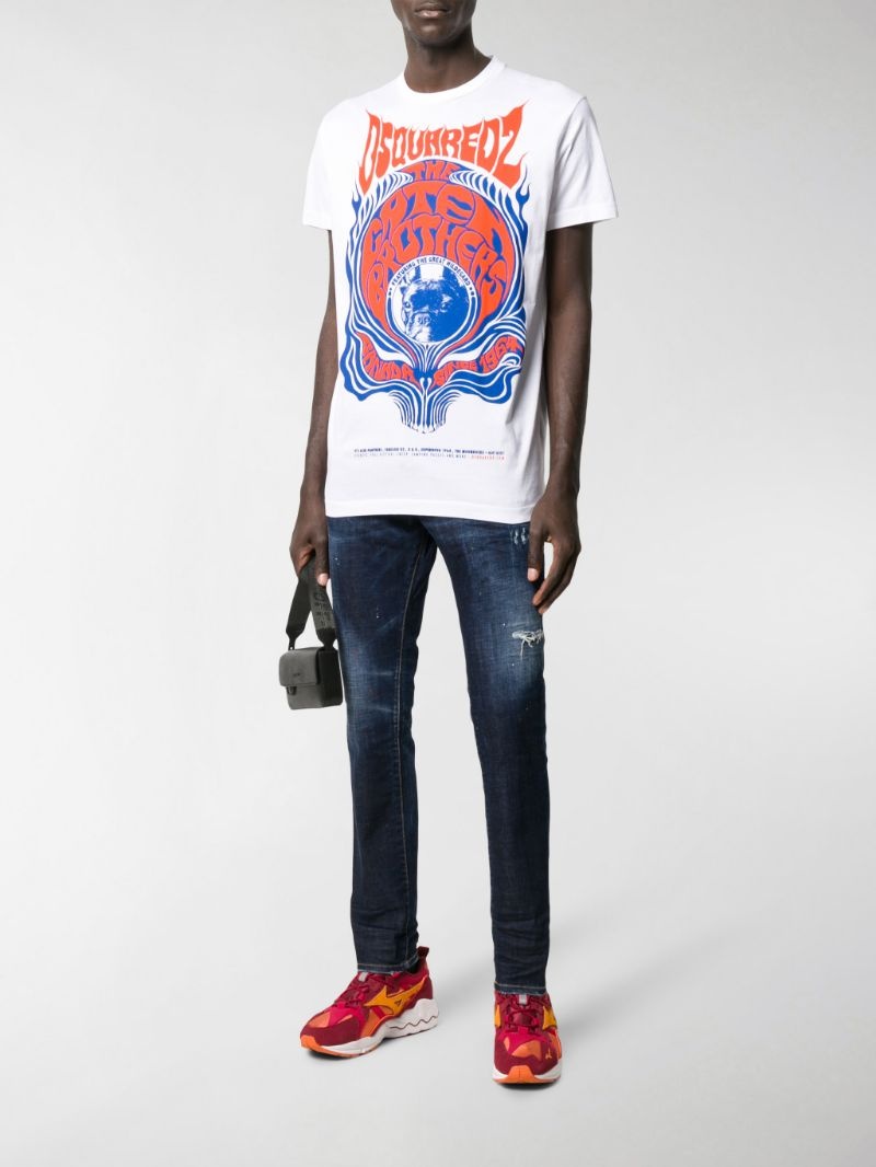 Dsquared2 Logo Printed T-shirt In White
