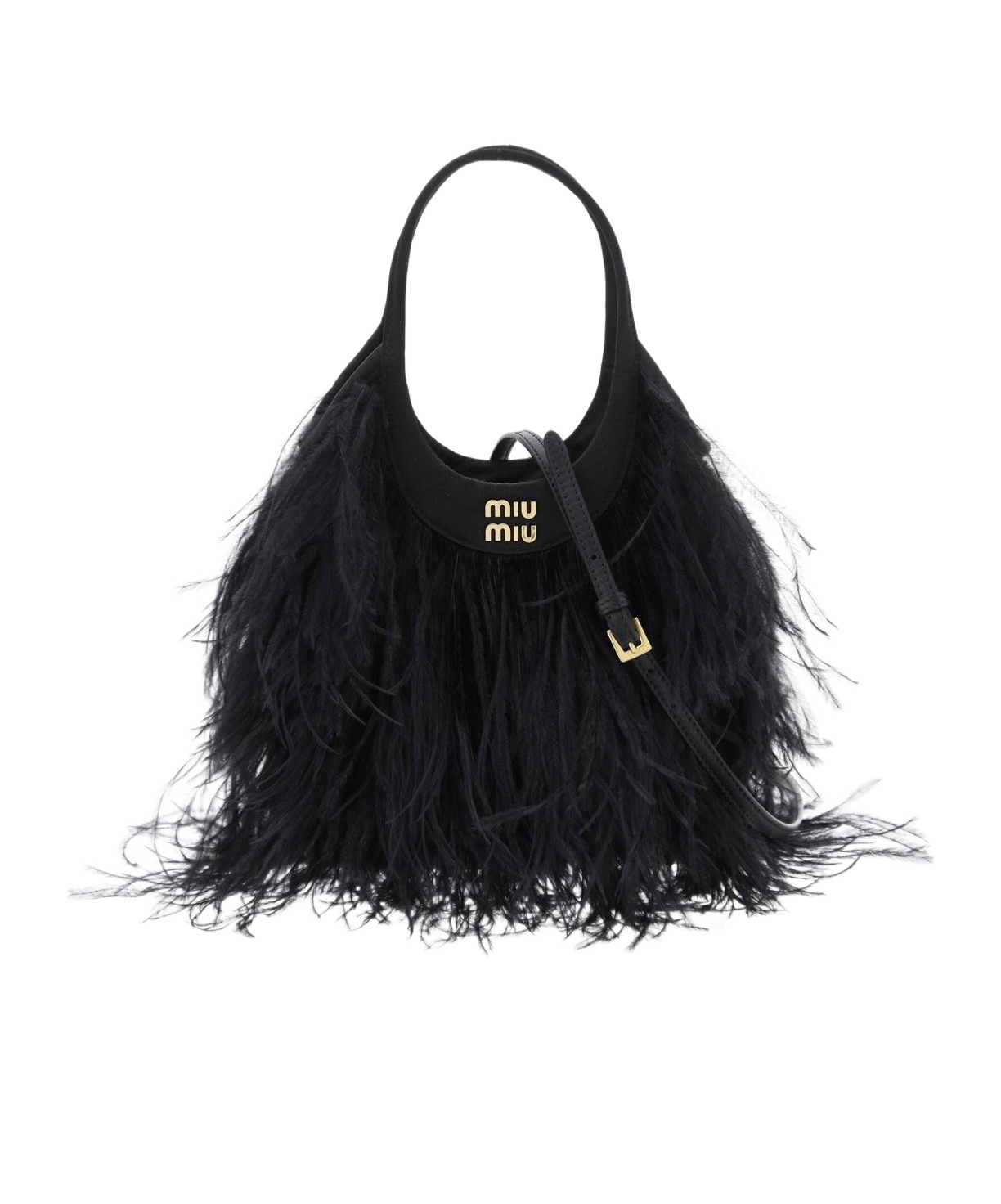 Miu Miu Women's Embellished Satin Handbag In Black