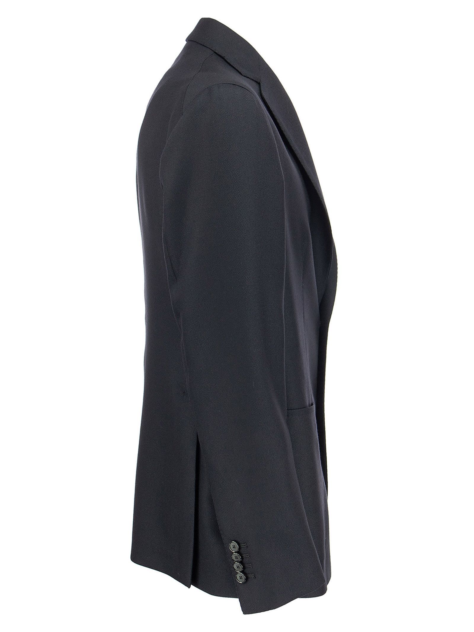 Shop Tagliatore Bag Wool Suit Jacket In Black
