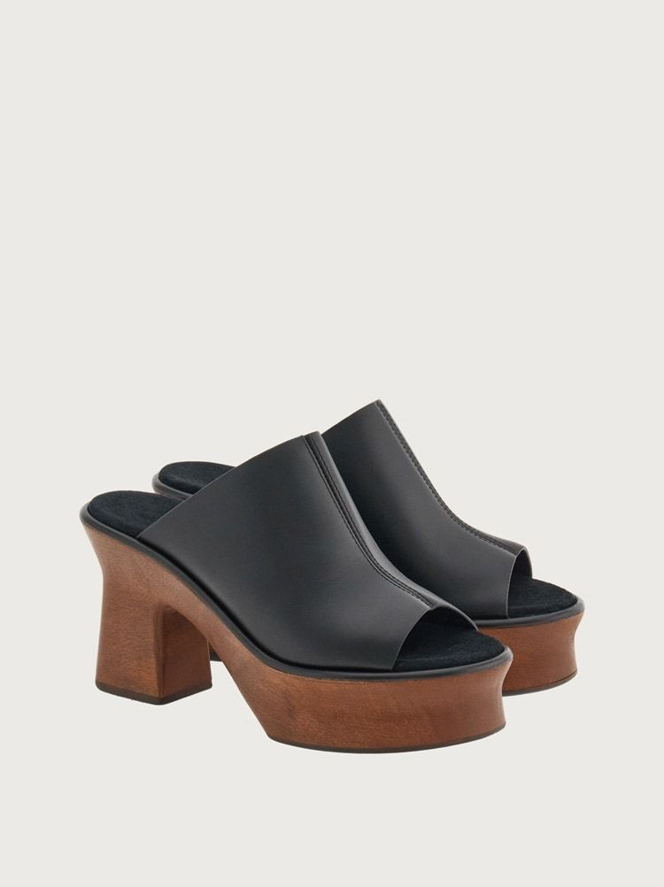 Ferragamo High Heeled Sandals With Thick Heels In Brown