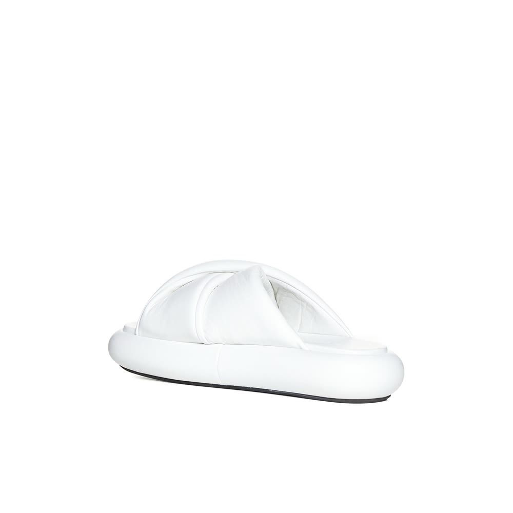 Jw Anderson Logo Slippers In White