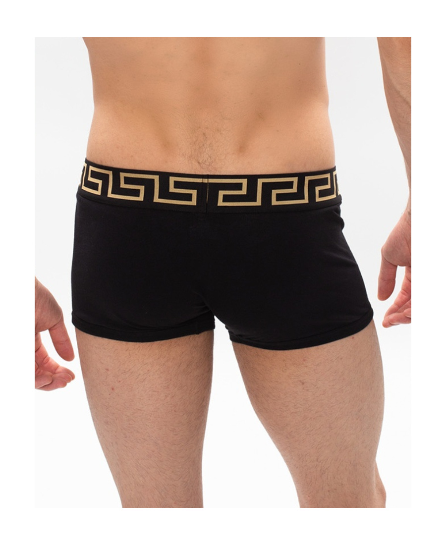 Versace Set Of Three Cotton Boxers In Black