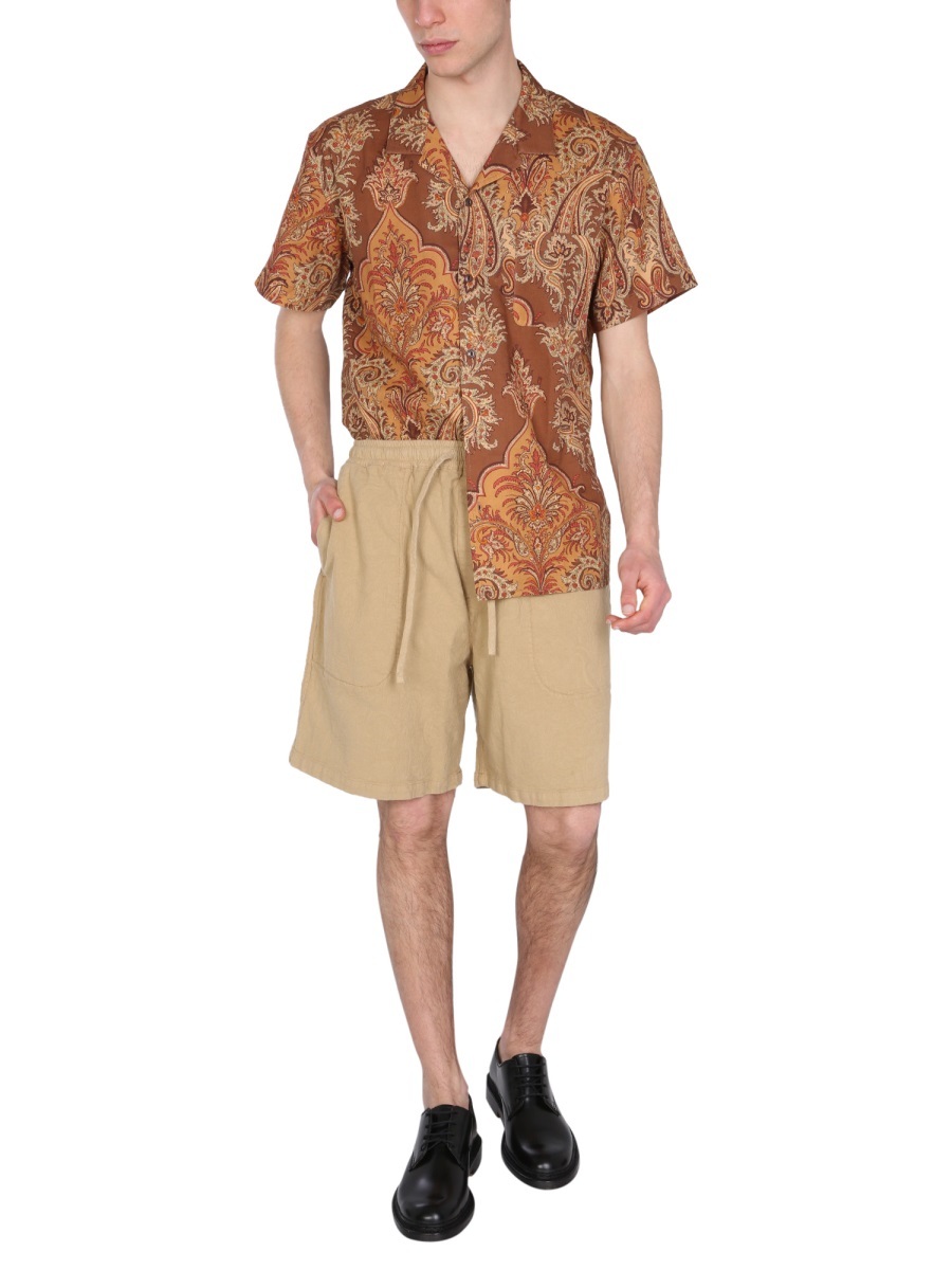 Ymc You Must Create Ymc Paisley Jacquard Shorts In Nude