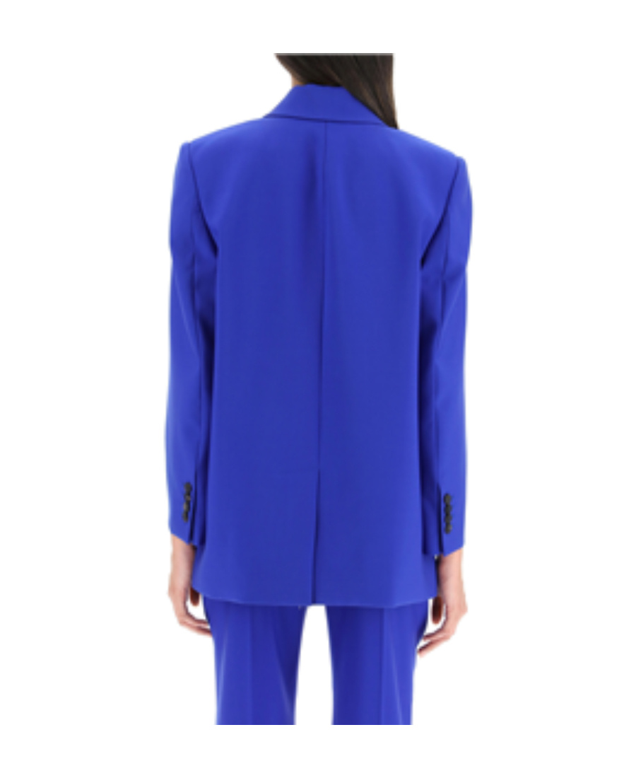 Alexander Mcqueen Women Structured Double-breasted Jacket In Blue