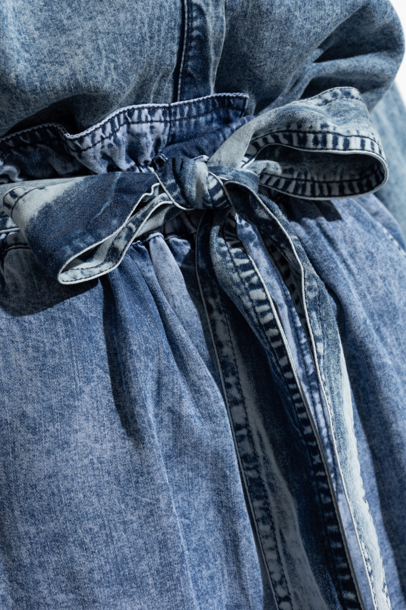 Isabel Marant Étoile Denim-effect High-waist Wide-leg Trousers In Blue