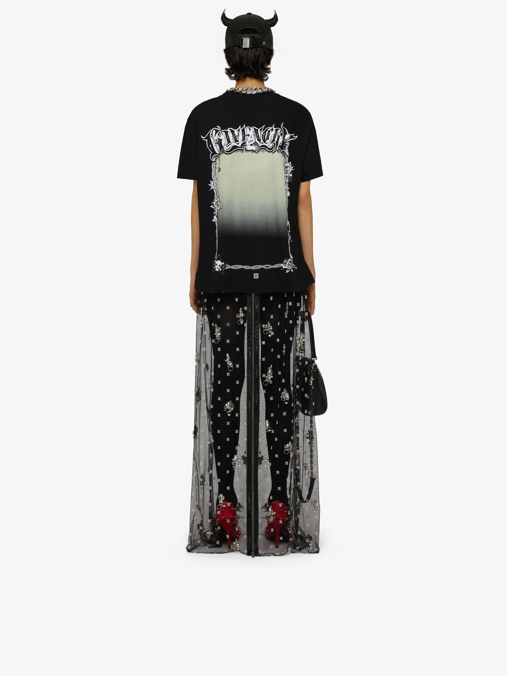 Givenchy Print Cotton T-shirt In Black