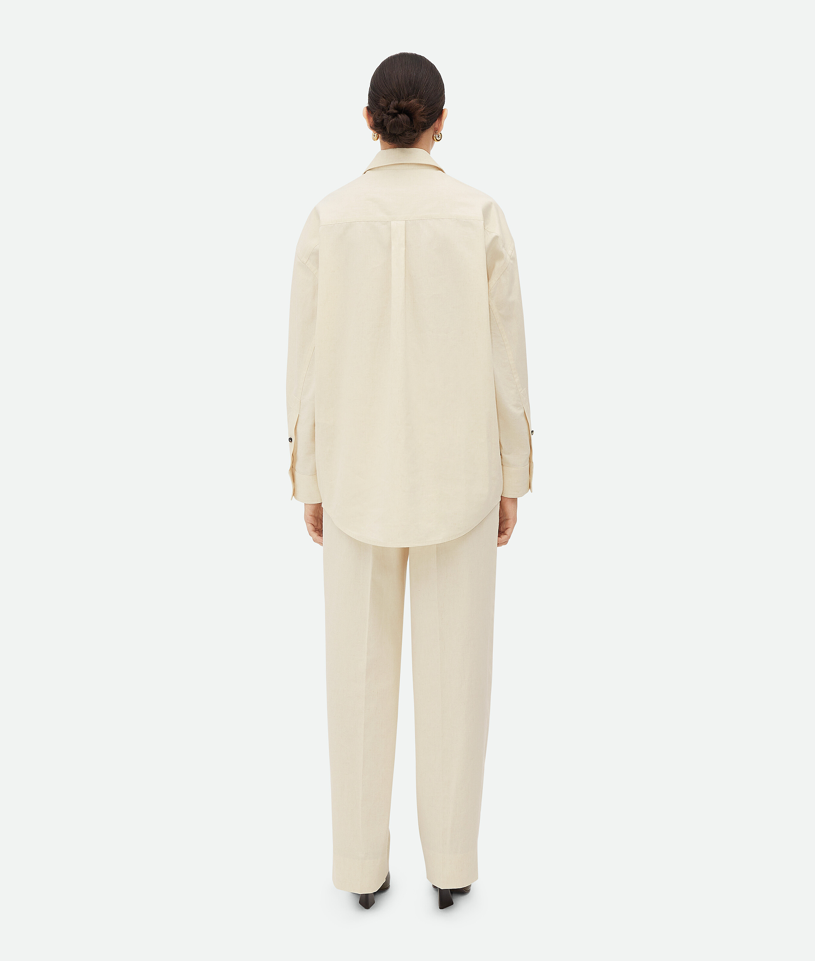 Shop Bottega Veneta Cotton Poplin Shirt In Toile