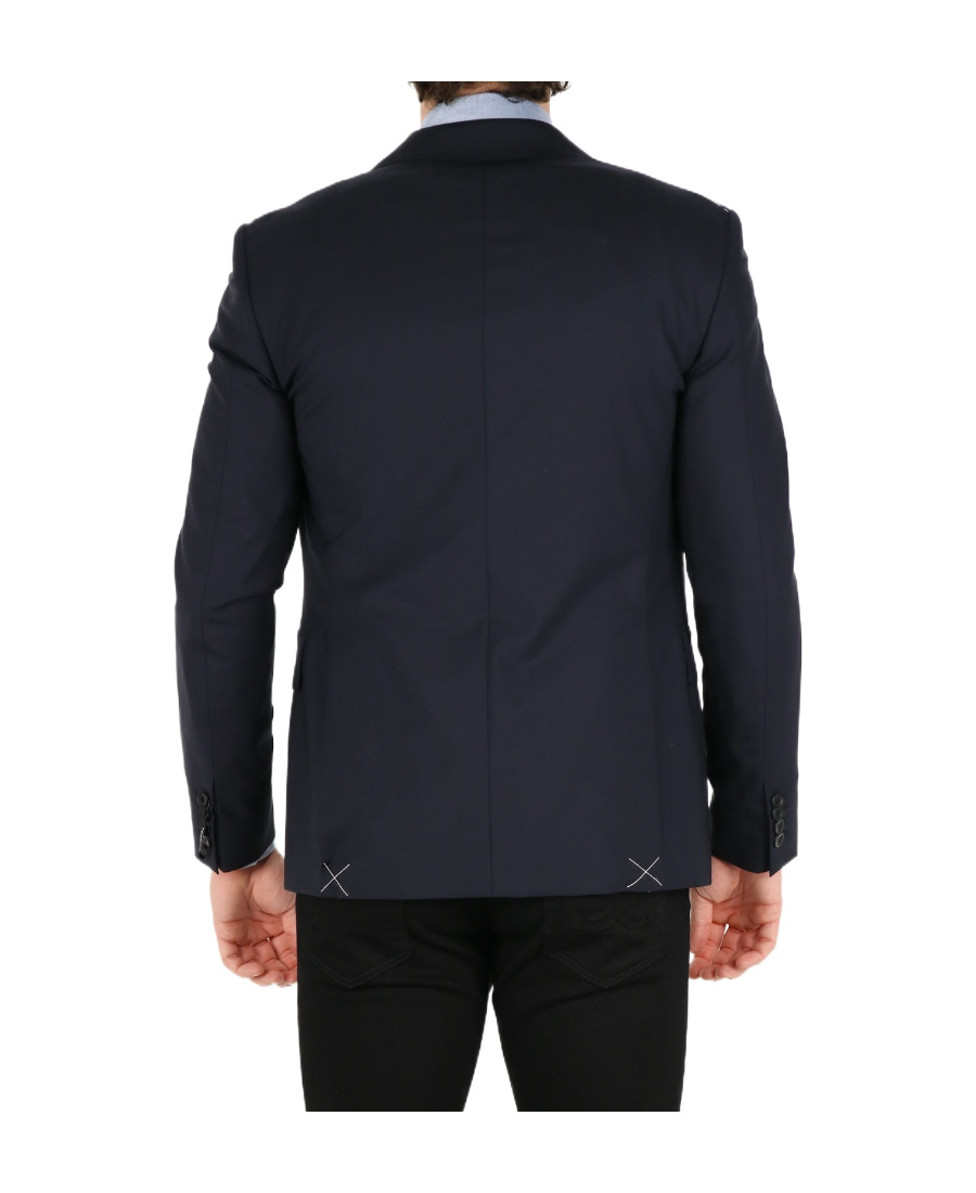 Tonello Wool Double-breasted Suit Jacket In Black