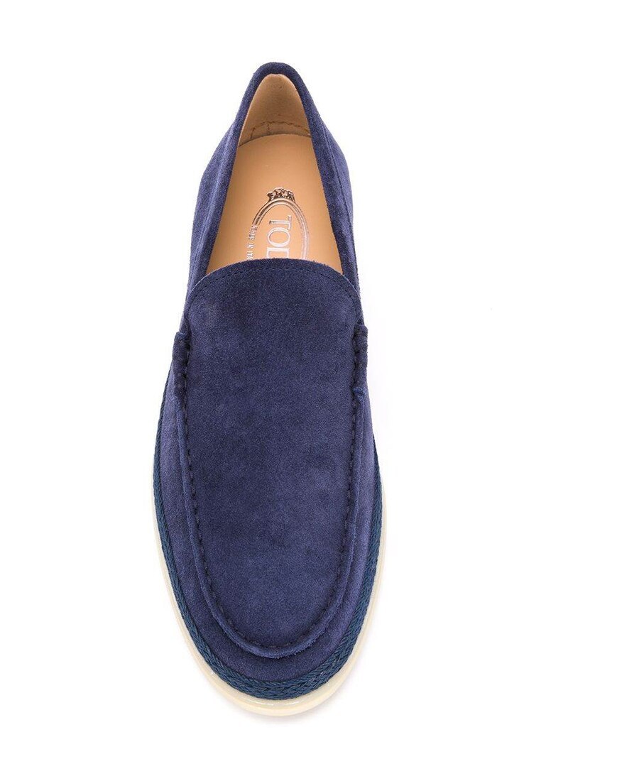 Tod's Slip-on Leather Loafers In Blue