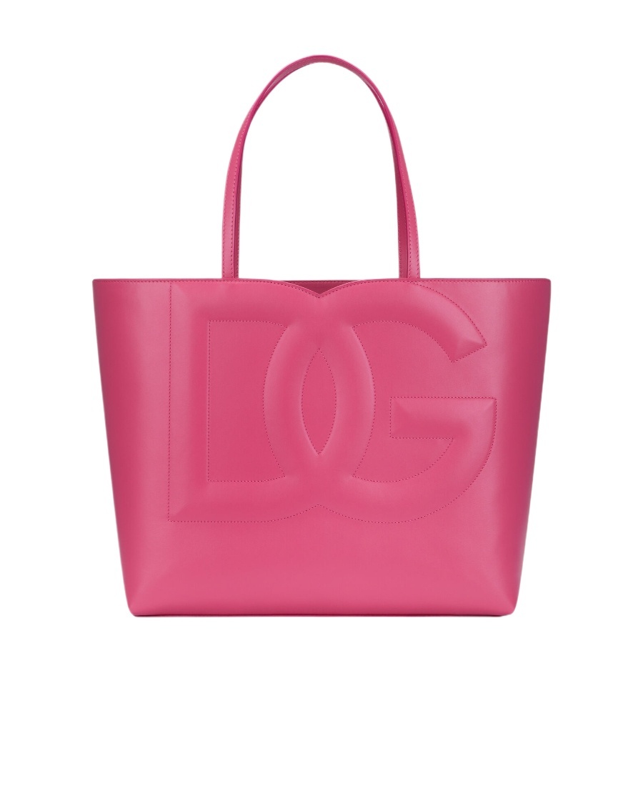Dolce & Gabbana Embossed-logo Tote Bag In Pink