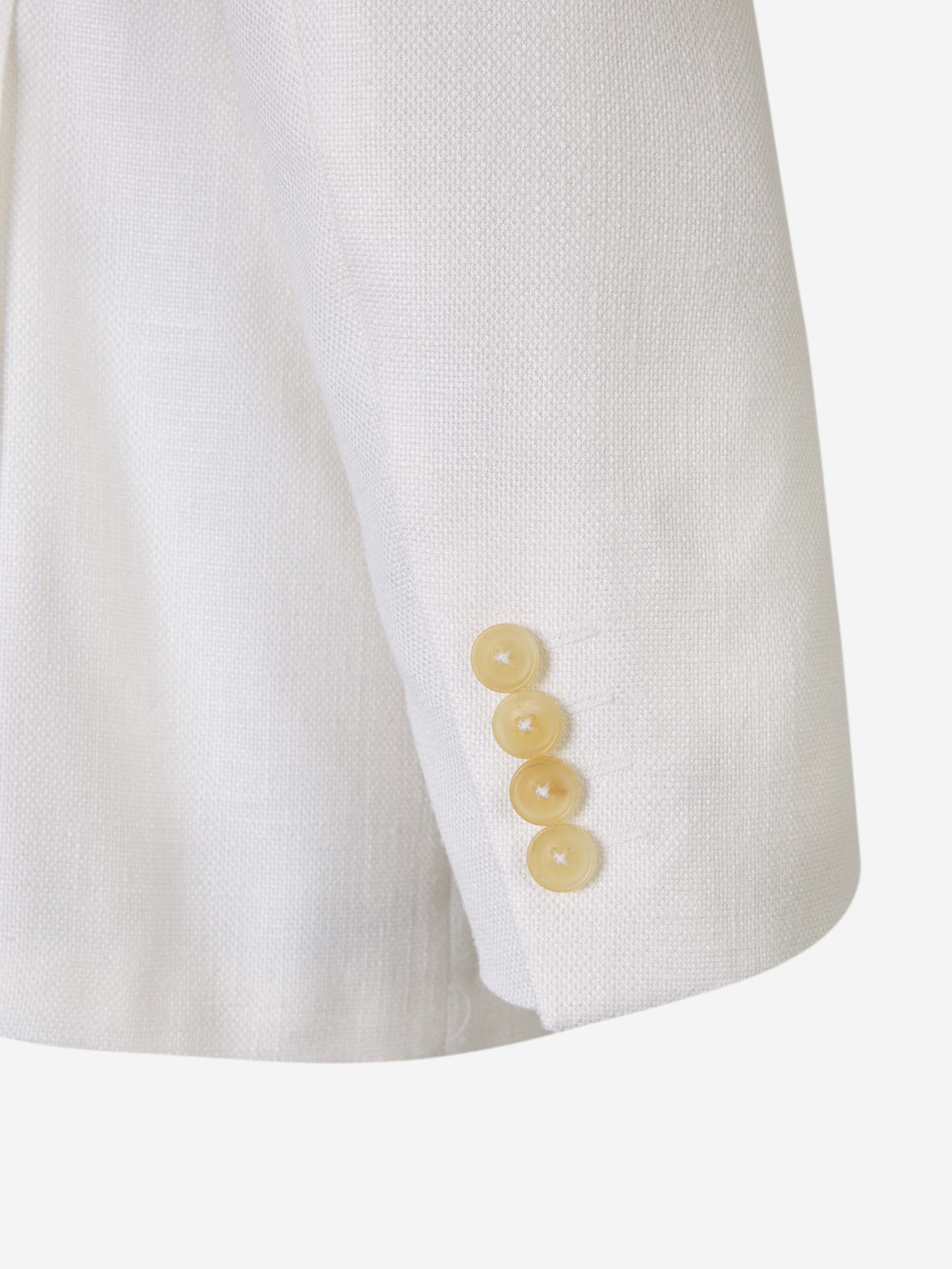 Canali Textured Silk Blazer In White