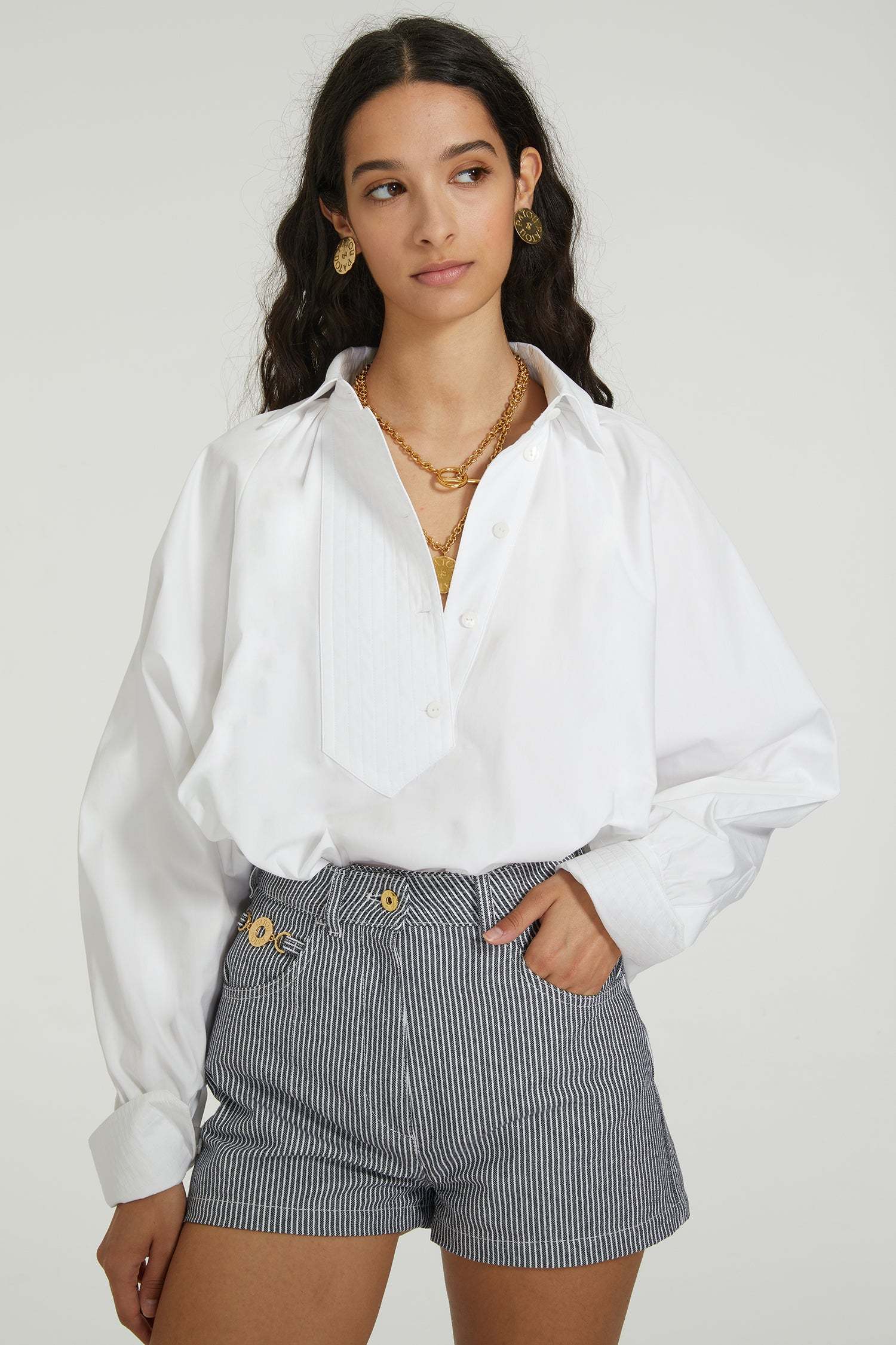 Patou Artist Cotton Blouse In White