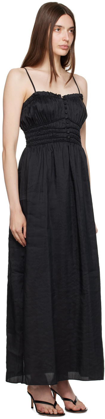 Frame Sleeveless Maxi Dress In Black