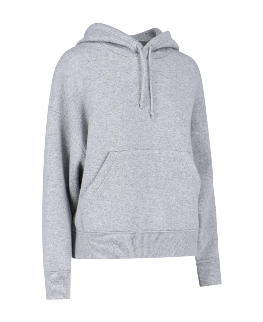 Bottega Veneta Brushed Cashmere-blend Hoodie In Gray
