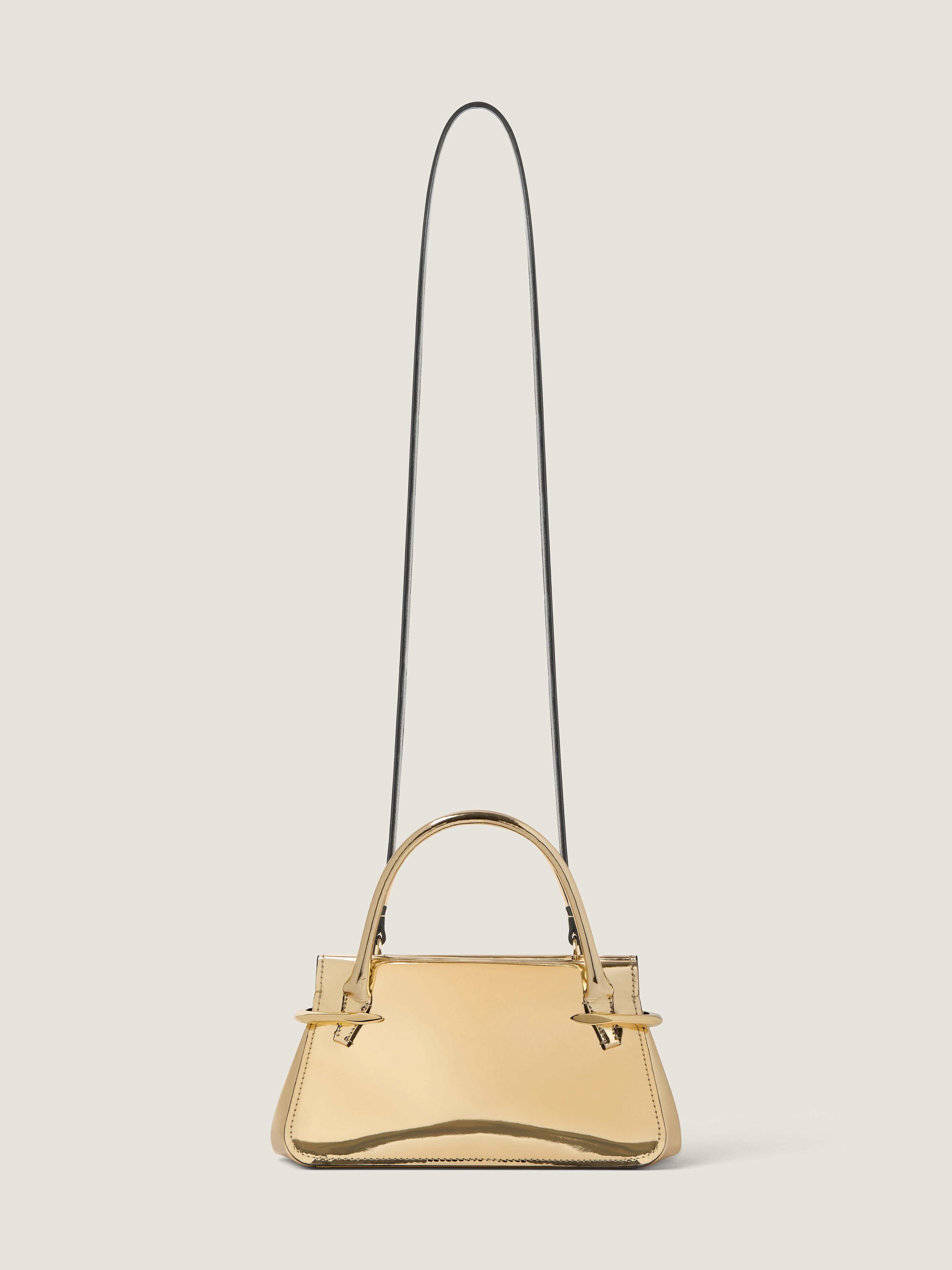 Givenchy Pinch Mini Shoulder Bag In Metallic Leather In Pink