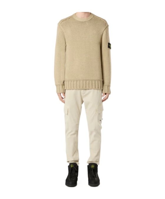 Stone Island 535d2 Chain Stitch Viscose-nylon In Nude