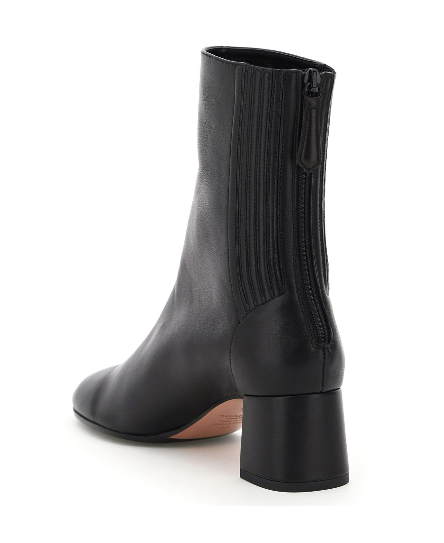 Aquazzura Round Toe Ankle Boots In Black