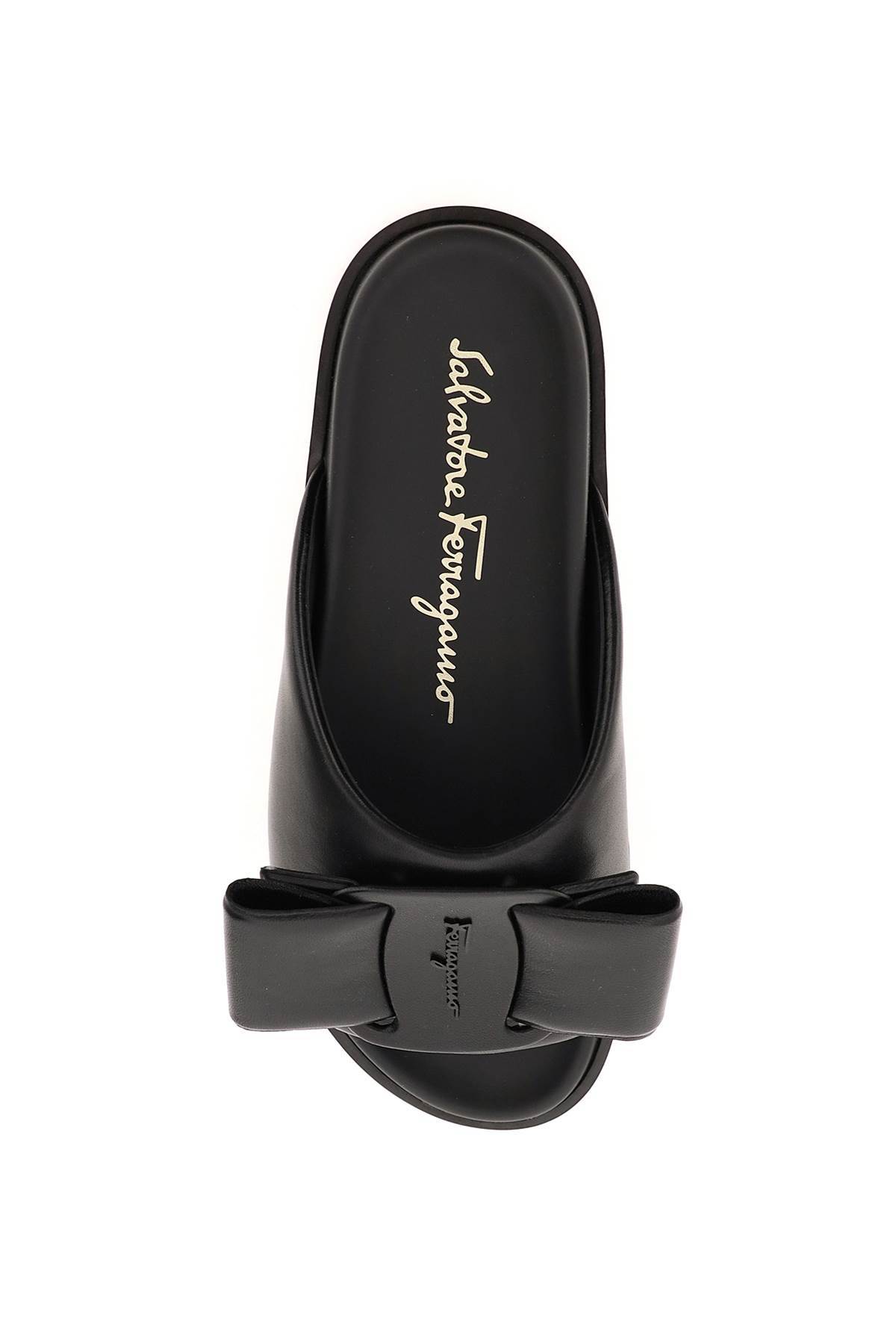 FERRAGAMO VIRGIL BOW-DETAIL LEATHER SANDALS