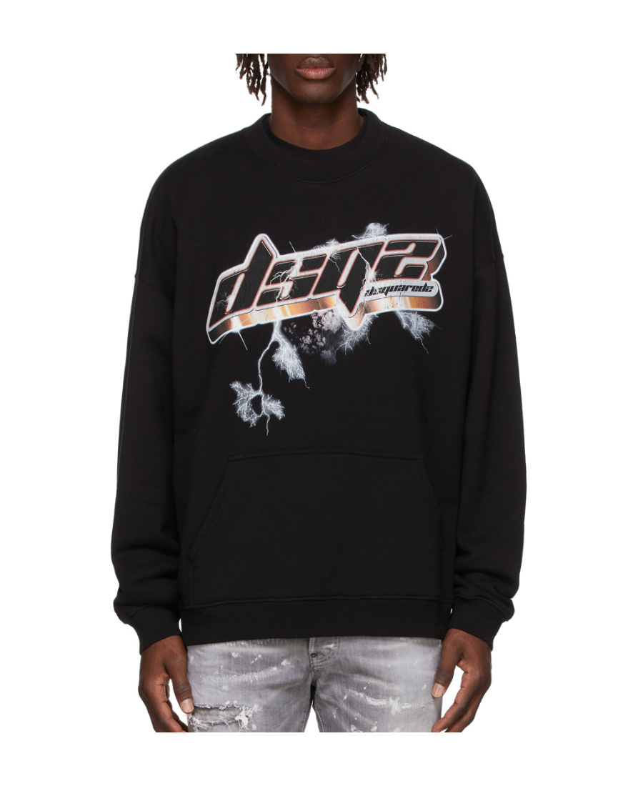 Dsquared2 Logo-print Cotton Jumper In Green