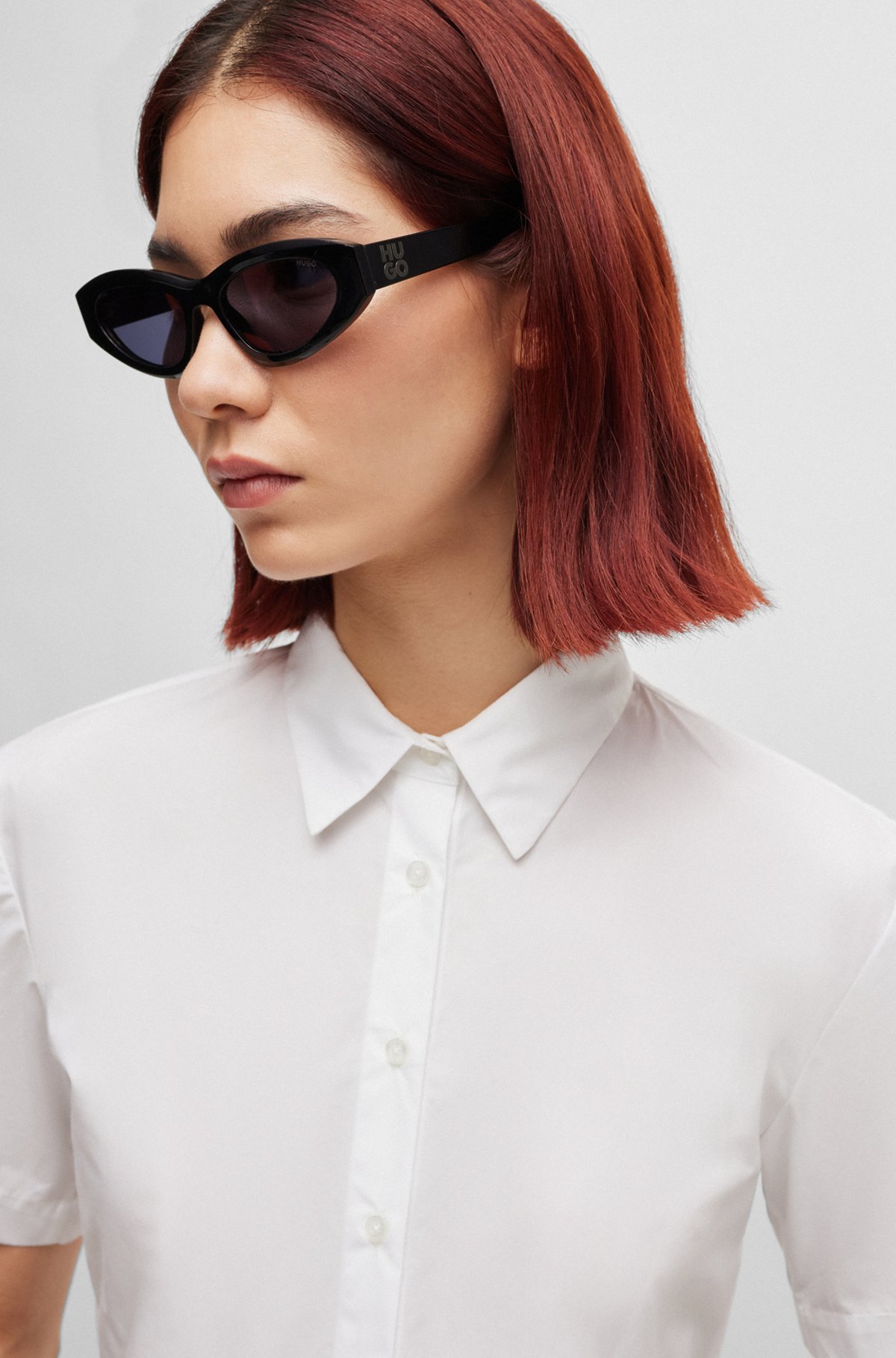 Hugo Boss A Short Sleeved Shirt In White