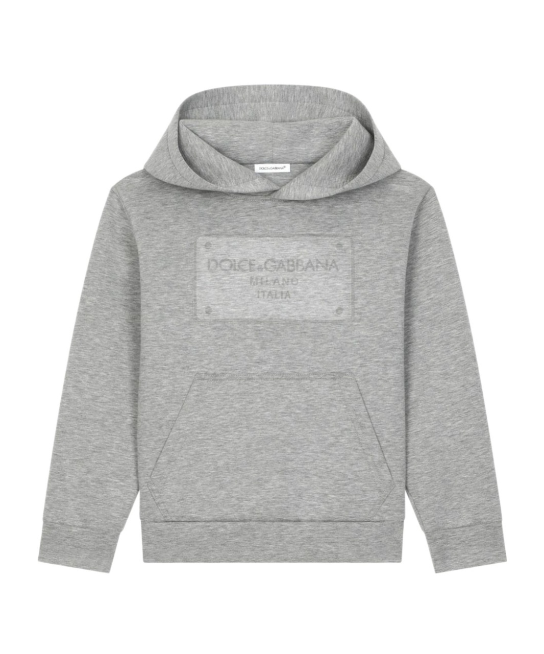 Dolce & Gabbana Logo-print Hoodie In Gray