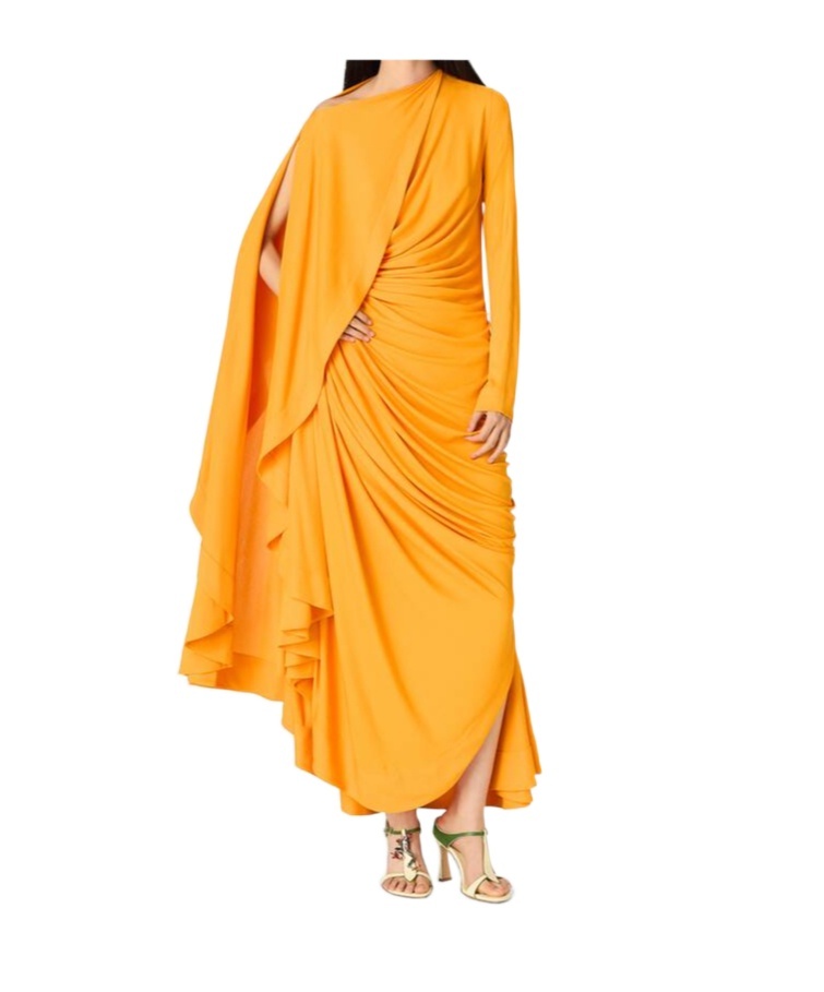 BOTTEGA VENETA VISCOSE JERSEY DRAPED DRESS