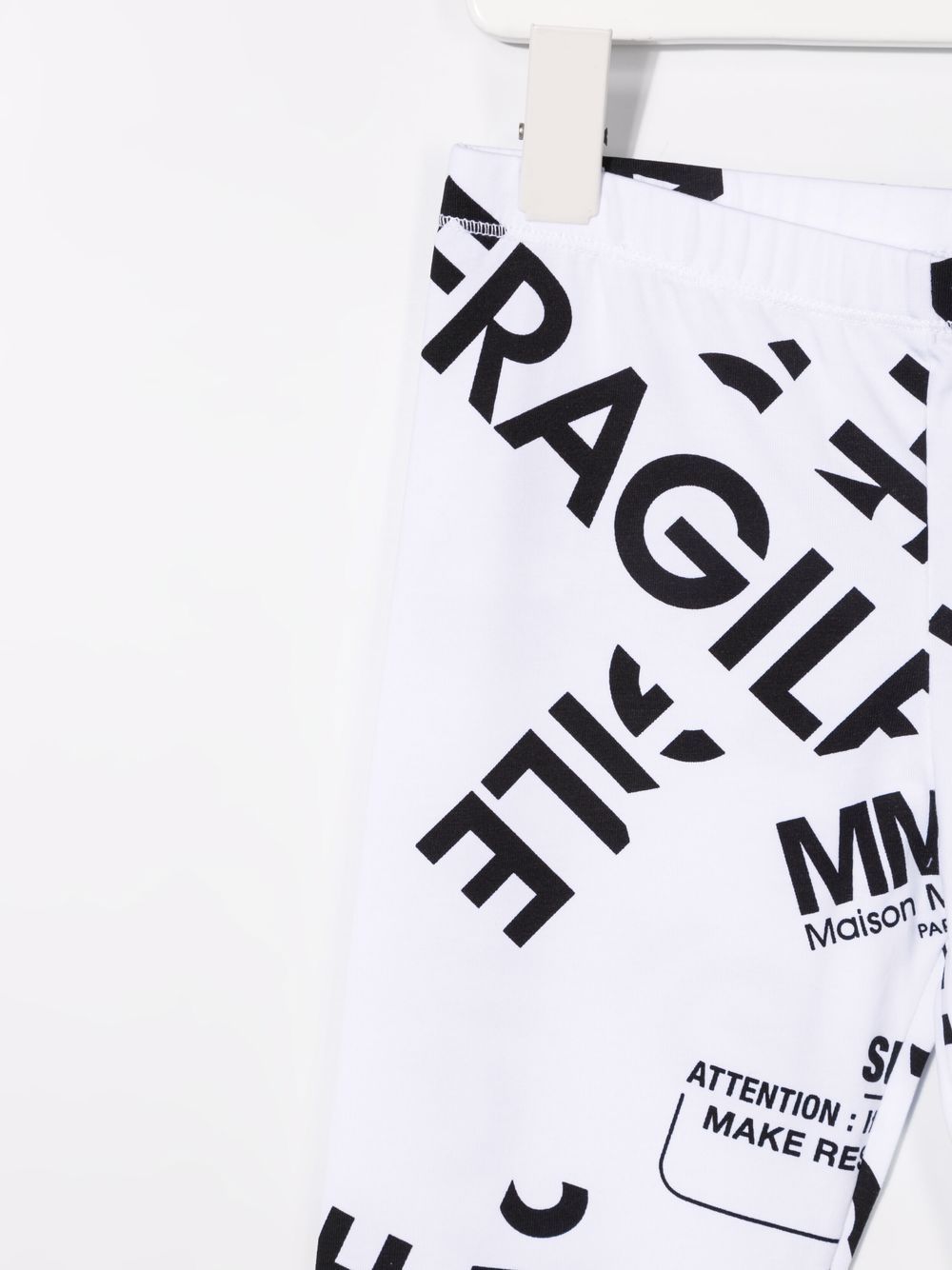 Maison Margiela Fragile-print Stretch-cotton Leggings In White