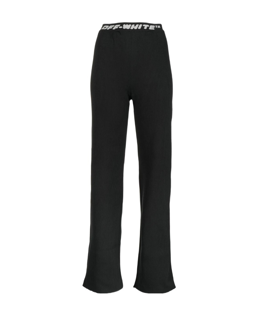 OFF-WHITE LOGO WAIST STRAIGHT PANTS 