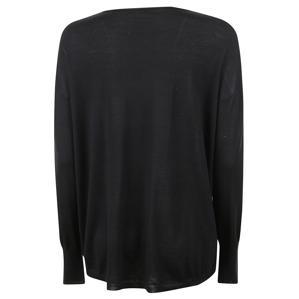 Aspesi Crew Neck Sweater In Black