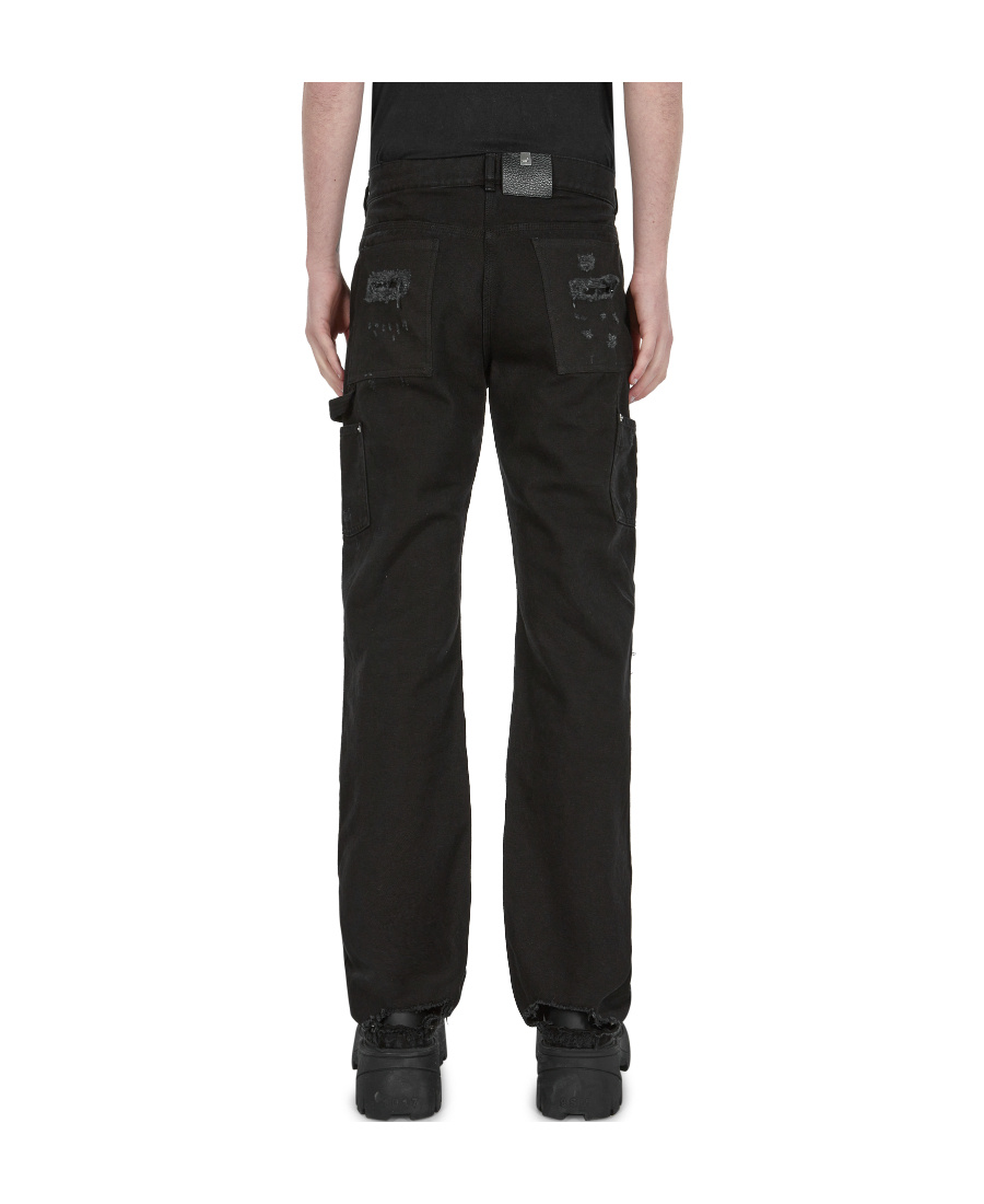 Alyx 1017 9sm Destroyed Carpenter Mid-rise Jeans In Black
