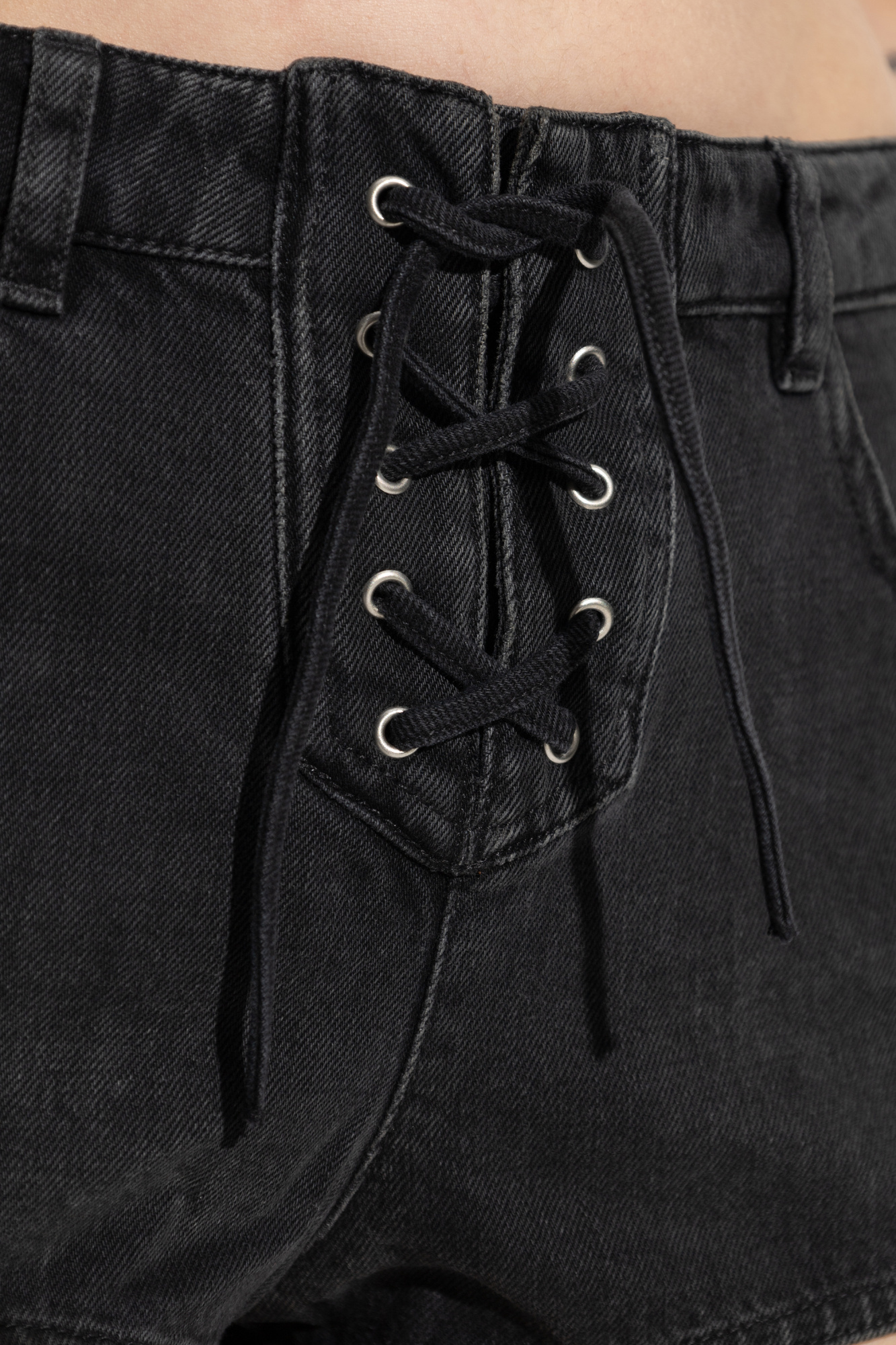Isabel Marant Aneli Denim Moto Jacket In Black