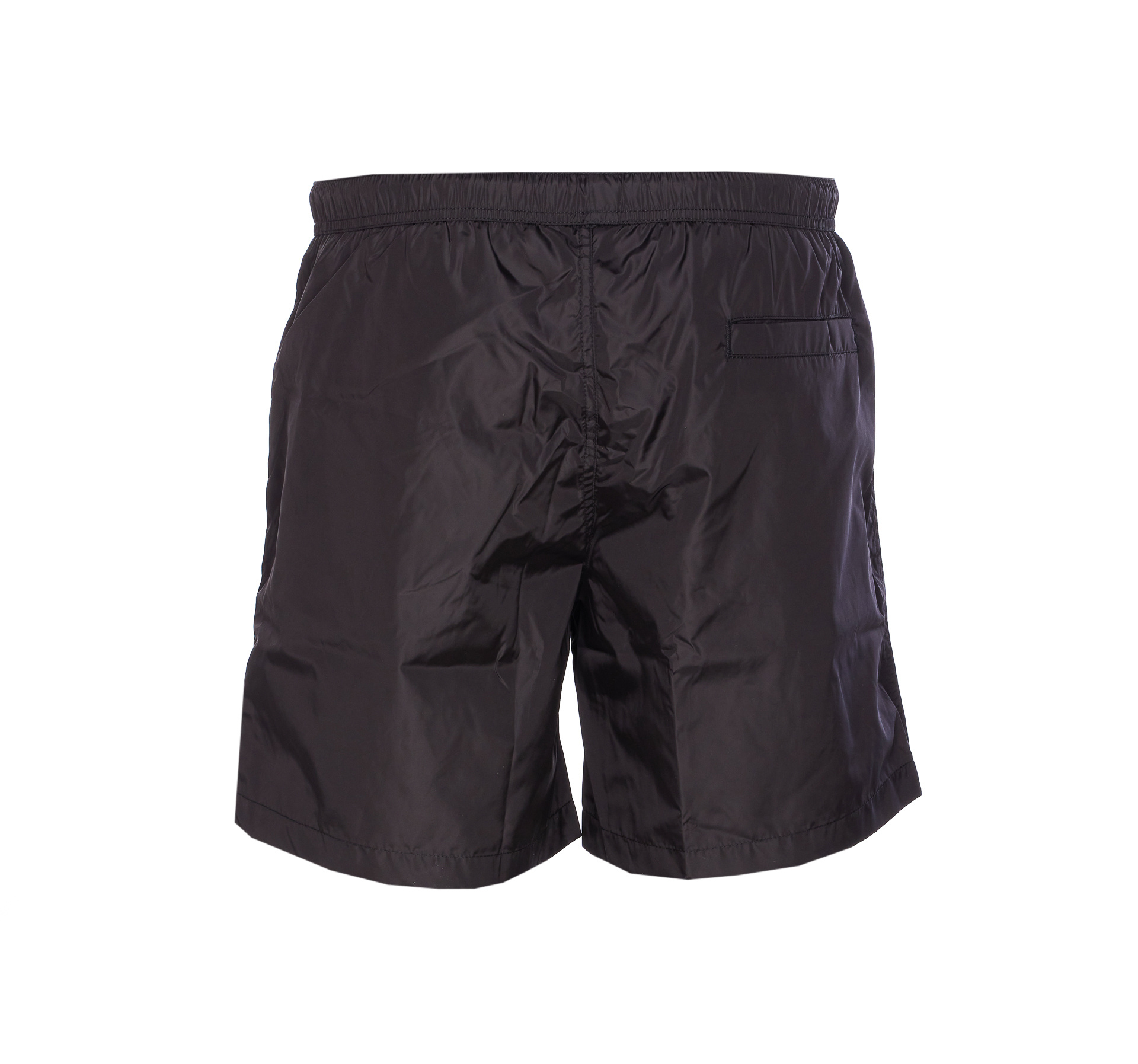 Moncler Embroidered Logo Swim Shorts In Black