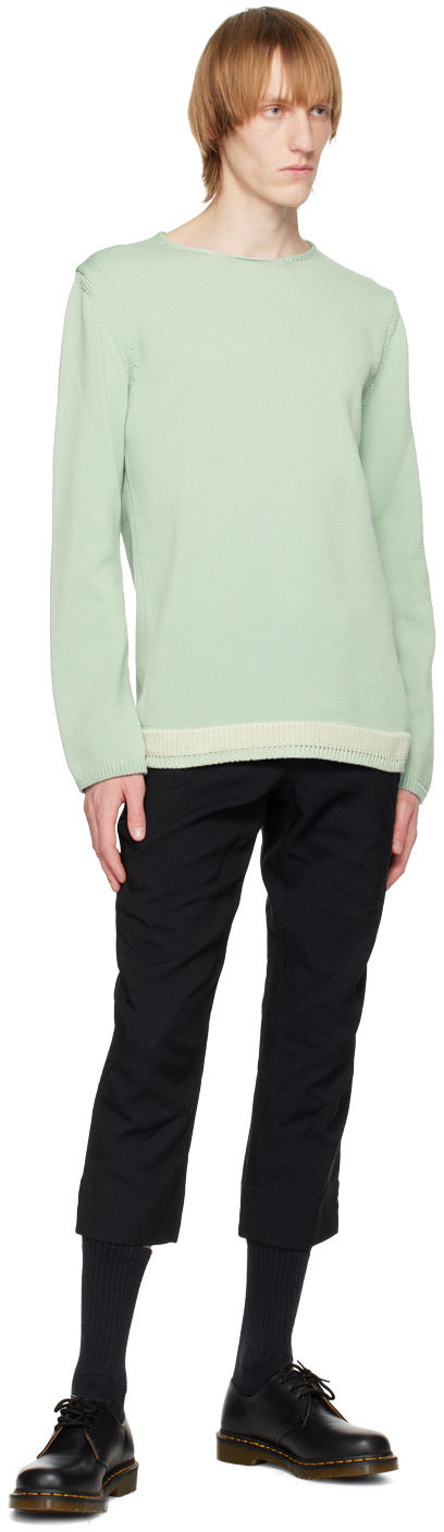 Comme Des Garçons Round-collar And Long-sleeved Sweater In Multicolor