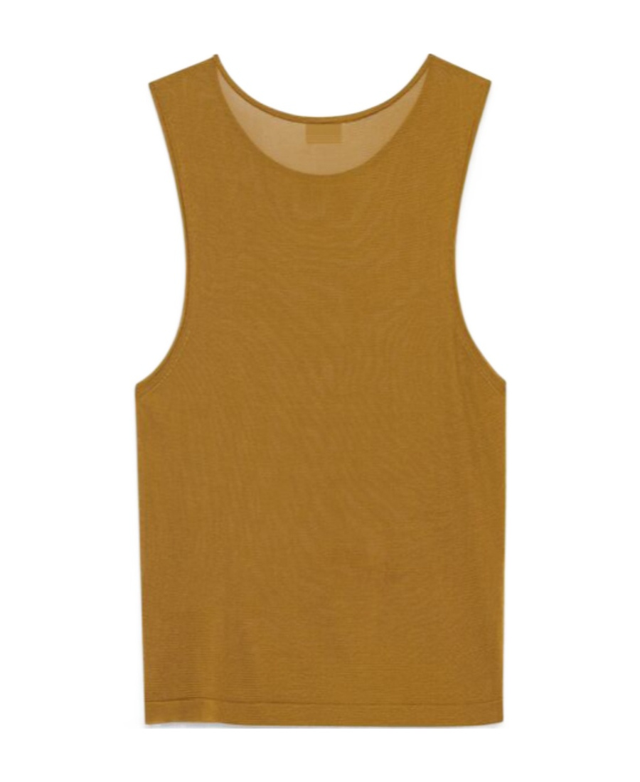 Saint Laurent Viscose Brown Tops In Black