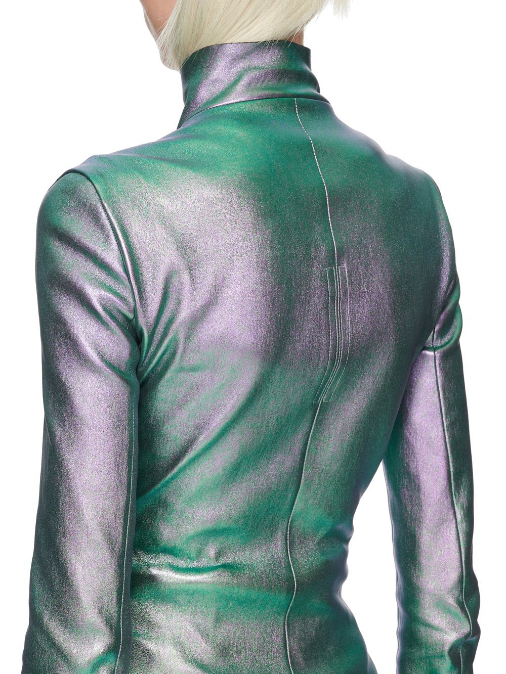 Rick Owens Gary Leather-blend Jacket In Gray