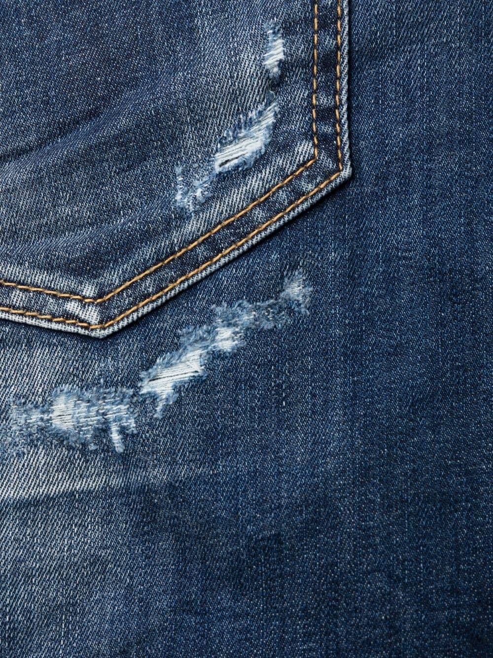 Dsquared2 Distressed-finish Tapered-leg Jeans In Blue