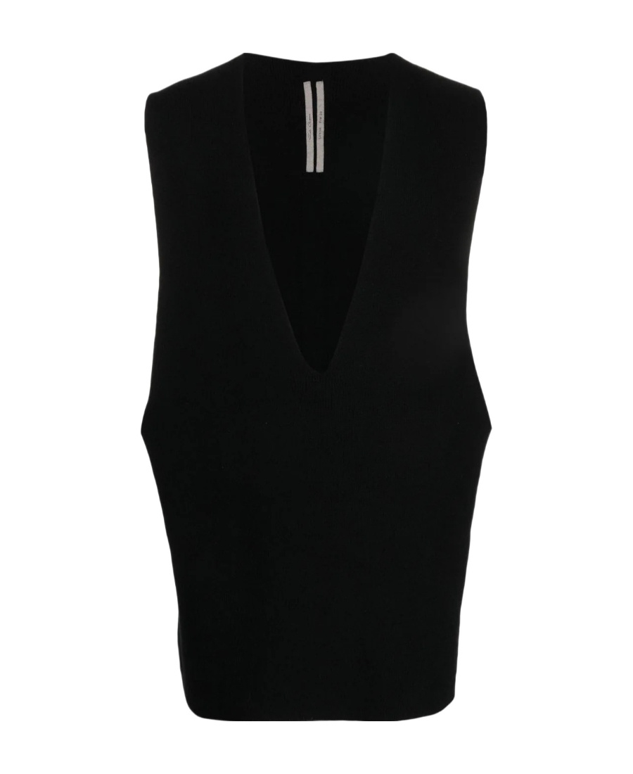 Rick Owens Sleeveless Jersey-knit Jumper In Black