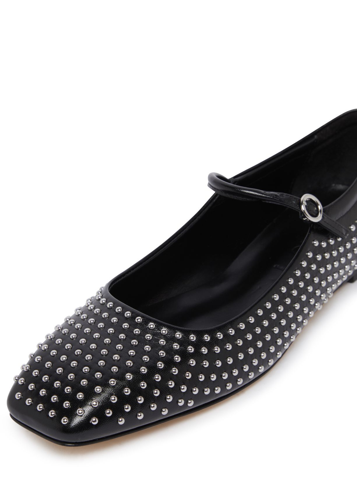 Aeyde Square Toe Ballet Flats In Black