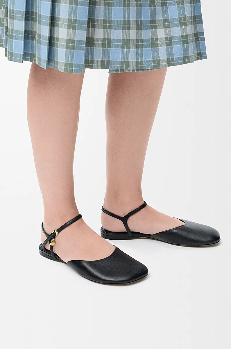 Loewe Toy Ankle Strap Ballerinas In Lambskin In Black